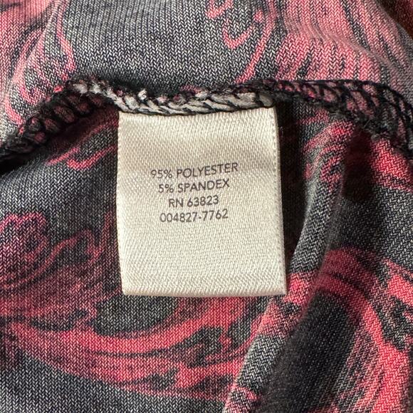 Christopher & Banks Petite Large Top Stretch Long Sleeves Keyhole Cutouts Multi - Picture 7 of 8